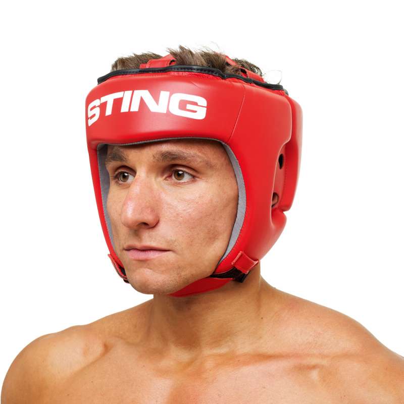 Sting Competition Leather Head Guard AIBA (Medium)
