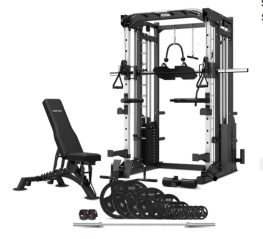 CORTEX SM-25 PACKAGE - OLYMPIC BAR, 100KG WEIGHTS & BN-9 ADJUSTABLE BENCH *JUST ARRIVED*