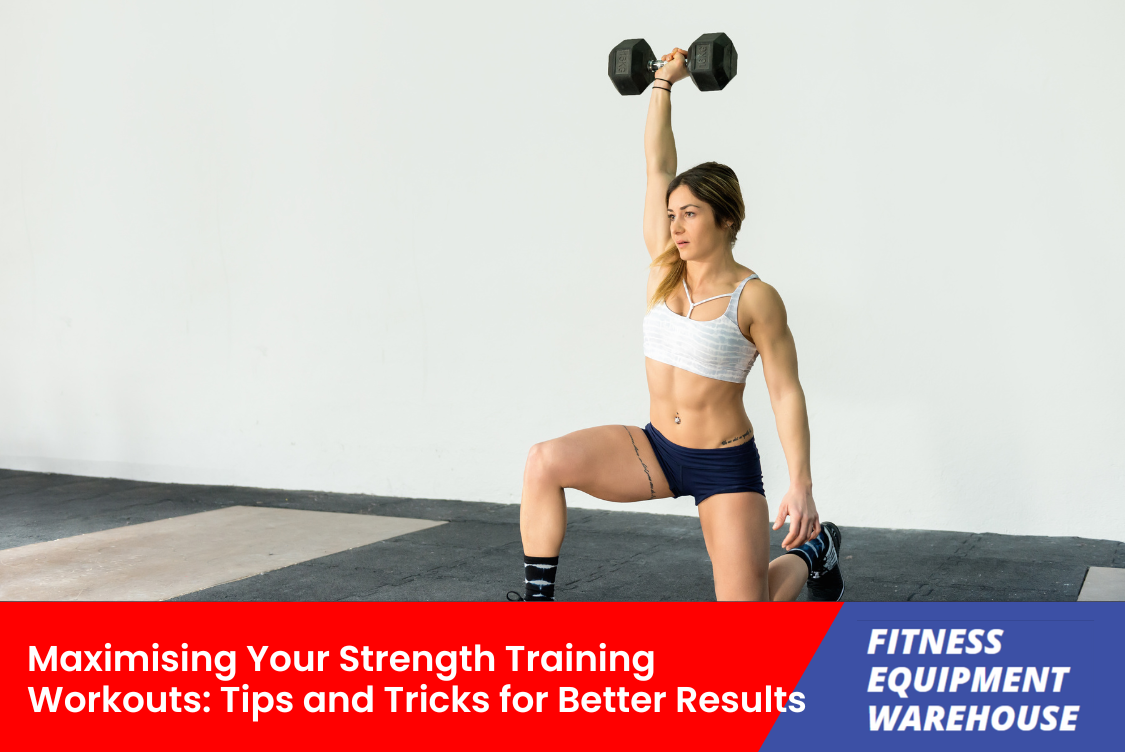 Strength training workout with equipment for maximum muscle gains and fitness improvement.
