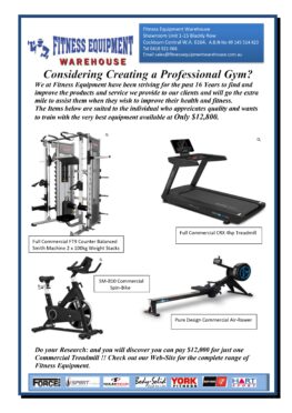 PROFESSIONAL GYM PACKAGE *PERFECT FOR A COMMERCIAL SETTING OR THE EXPERIENCED TRAINER*
