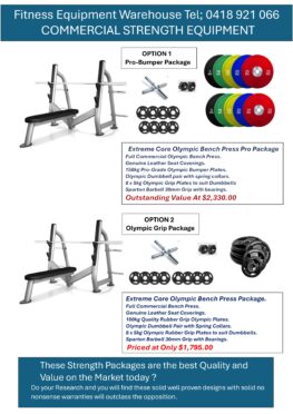 EXTREME CORE COMMERCIAL BENCH PRESS PACKAGES *JUST ARRIVED, PACKAGES FROM $1,795.00*