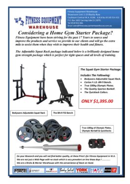 BODYWORX ADJUSTABLE SQUAT RACK PACKAGE
