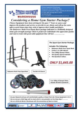 BODYWORX MULTI PRESS SQUAT RACK PACKAGE